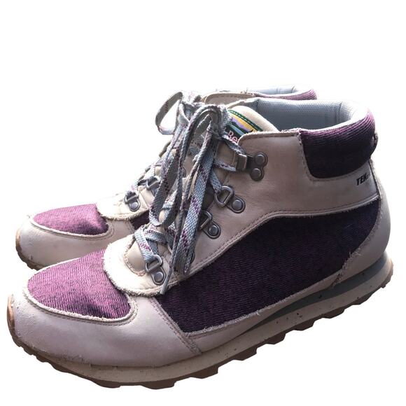 L.L. Bean Hiking Tek 2.5  Lace Up Purple Gray Boots Women's Size 10 Medium - Picture 1 of 10